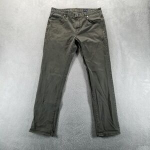 7Diamonds Jeans Mens 33x32 Green Clifton Slim Straight Stretch Casual
